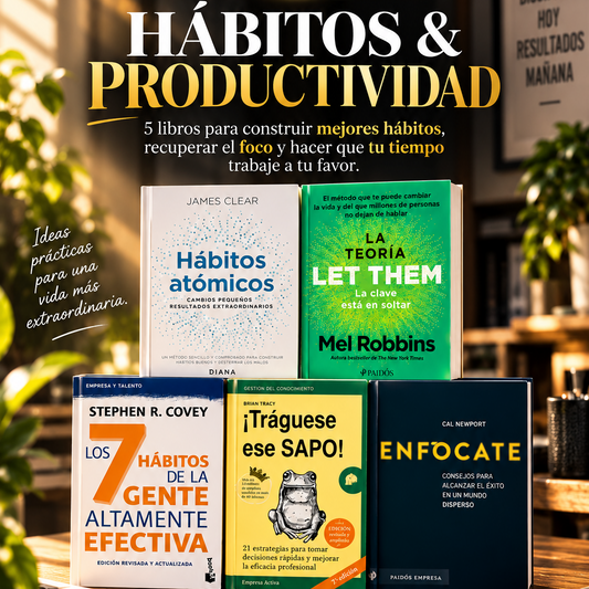 Biblioteca Hábitos & Productividad — 5 Libros para Transformarte
