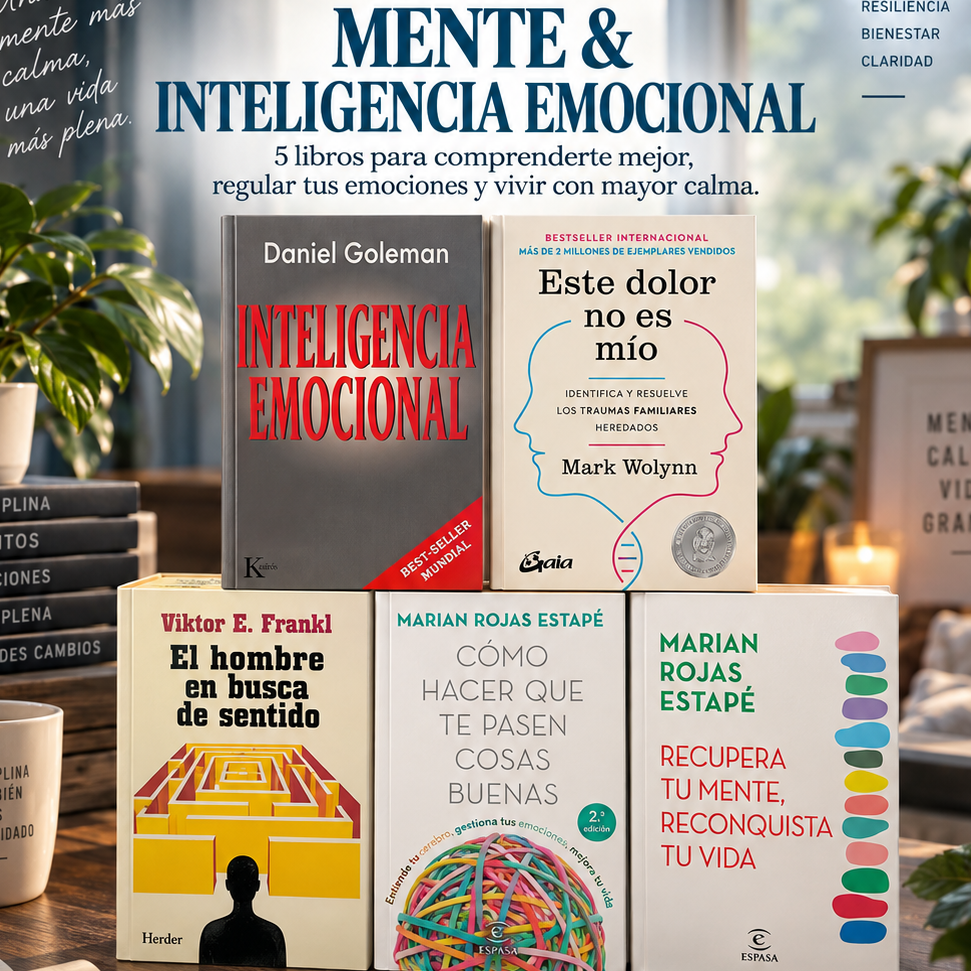 Biblioteca Inteligencia Emocional - 5 Libros para Liderar tu Mente y Emociones